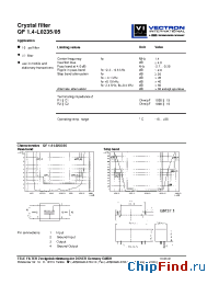 Datasheet QF1.4-L0205 manufacturer Vectron